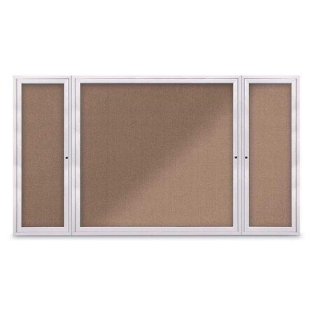 United Visual Products Indoor Enclosed Combo Board, 48"x36", Gold Frame/Black & Buff UVCB4836G-BLACK-BUFF